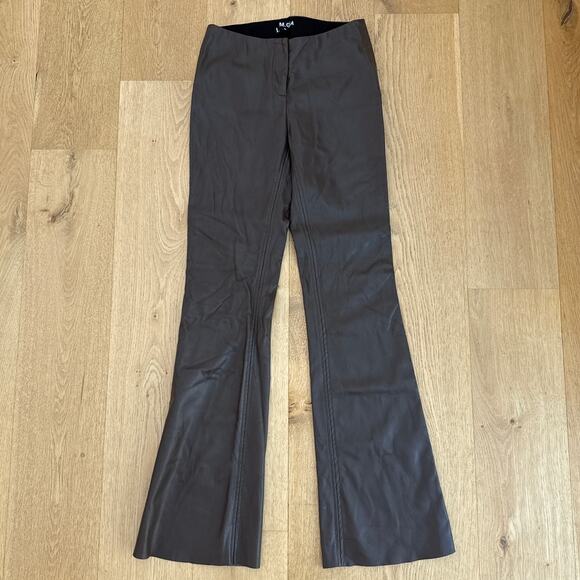 I.AM.GIA Flare Pants Faux Leather Size S Dark Brown - Picture 1 of 7